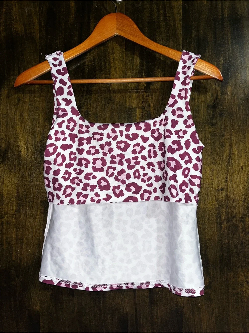 Set of 3: SHEIN Cropped Tank Tops (White, Pink, & Cheetah)